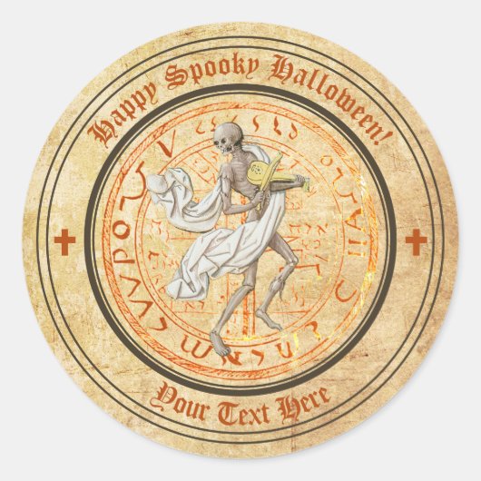 Sticker de squelette pour la musique médiévale d'H (Devant)