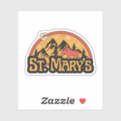 Sticker de St. Mary's, Alaska (Feuille)