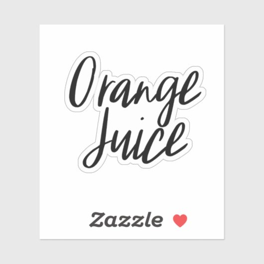 Sticker de stockage de jus d'orange (Feuille)