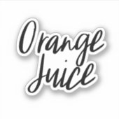 Sticker de stockage de jus d'orange (Devant)