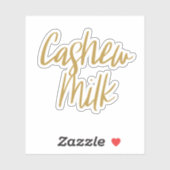 Sticker de stockage de lait cajou (Feuille)