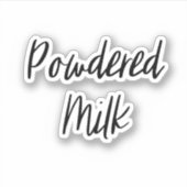 Sticker de stockage de lait en poudre (Devant)