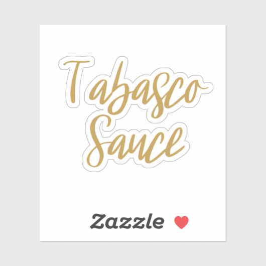 Sticker de stockage de sauce Tabasco (Feuille)