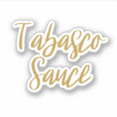 Sticker de stockage de sauce Tabasco (Devant)