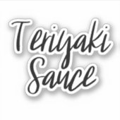 Sticker de stockage de sauce Teriyaki (Devant)