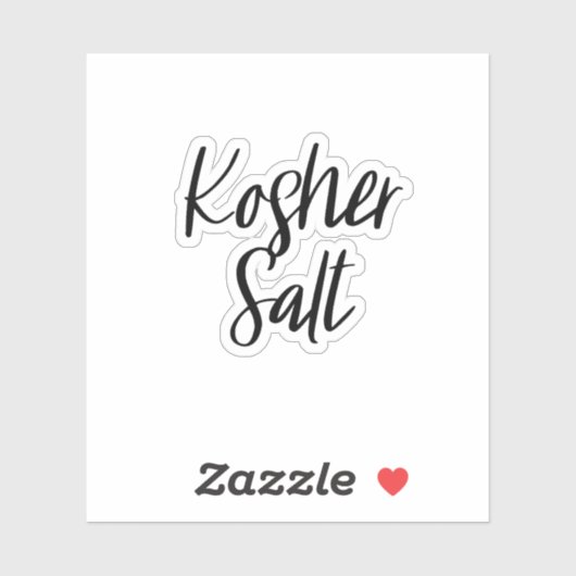 Sticker de stockage de sel Kosher (Feuille)