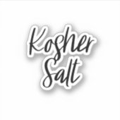 Sticker de stockage de sel Kosher (Devant)