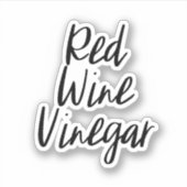 Sticker de stockage de vinaigre de vin rouge (Devant)