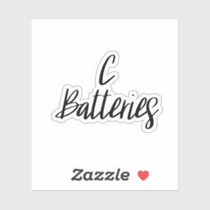 Sticker de stockage des piles C