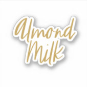Sticker de stockage du lait d'amande (Devant)