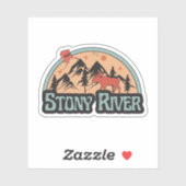 Sticker de Stony River, Alaska (Feuille)