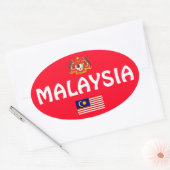 Sticker de style ovale en Malaisie (Enveloppe)