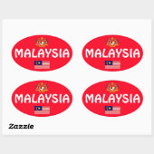 Sticker de style ovale en Malaisie (Feuille)