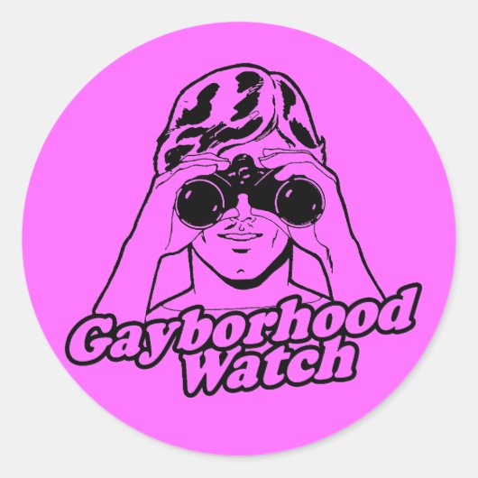 Sticker de surveillance de Gayborhood (Devant)