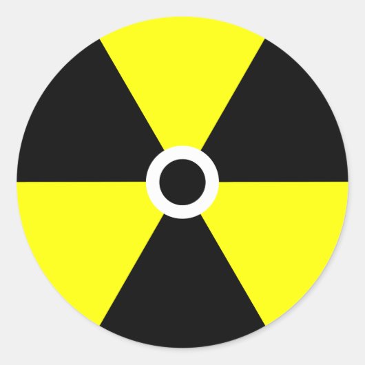 Sticker de symbole de rayonnement (Devant)