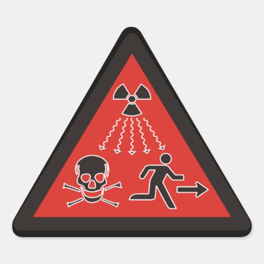 Sticker de symbole de rayonnement (Devant)