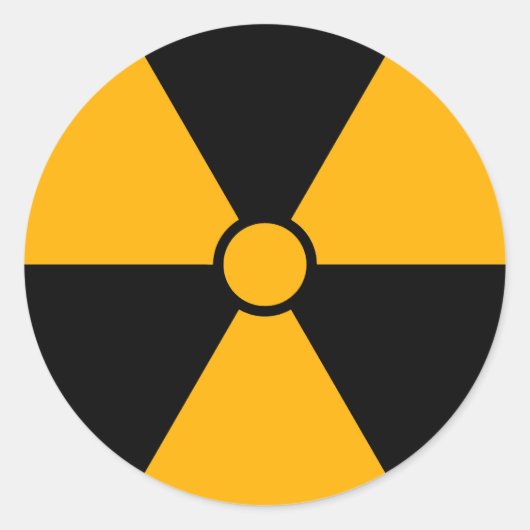 Sticker de symbole de rayonnement (Devant)