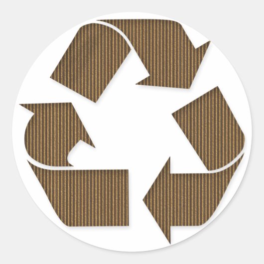 Sticker de symbole de recyclage de carton (Devant)