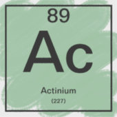 Sticker de table périodique - Actinium (Devant)