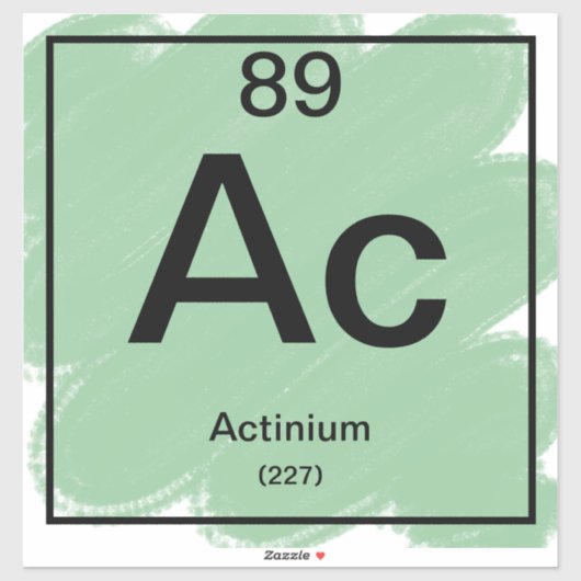 Sticker de table périodique - Actinium (Feuille)