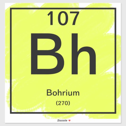 Sticker de table périodique - Bohrium (Feuille)