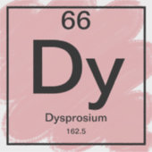 Sticker de table périodique - Dysprosium (Devant)