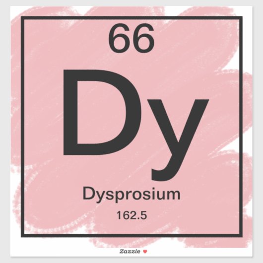 Sticker de table périodique - Dysprosium (Feuille)