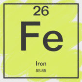 Sticker de table périodique - Fer (Devant)