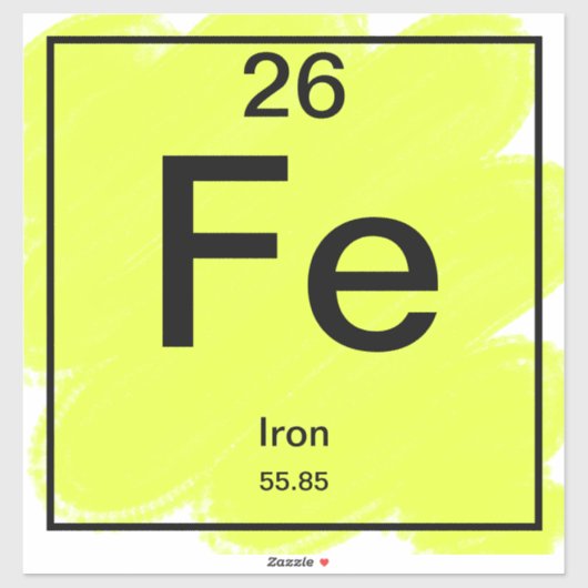 Sticker de table périodique - Fer (Feuille)