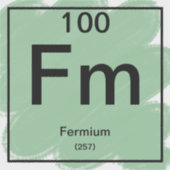 Sticker de table périodique - Fermium (Devant)