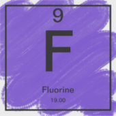 Sticker de table périodique - Fluorine (Devant)
