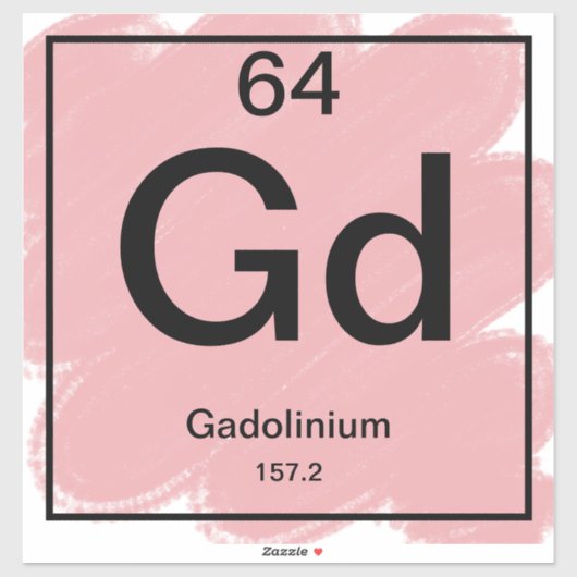 Sticker de table périodique - Gadolinium (Feuille)