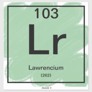 Sticker de table périodique - Lawrencium