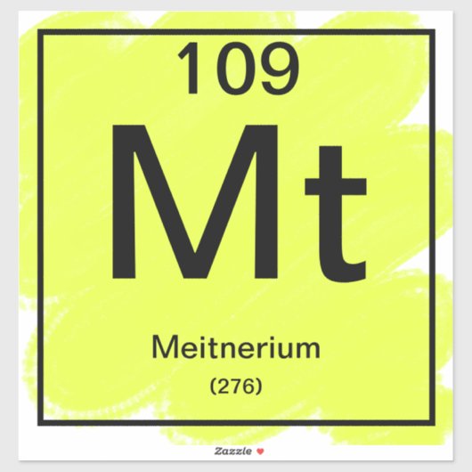 Sticker de table périodique - Meitnerium (Feuille)