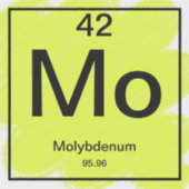 Sticker de table périodique - Molybdène (Devant)