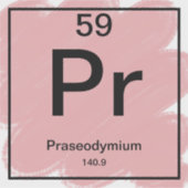 Sticker de table périodique - Praseodymium (Devant)