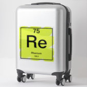 Sticker de table périodique - Rhenium (Sur valise)