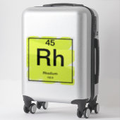 Sticker de table périodique - Rhodium (Sur valise)