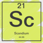 Sticker de table périodique - Scandium (Devant)