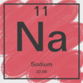 Sticker de table périodique - Sodium (Devant)