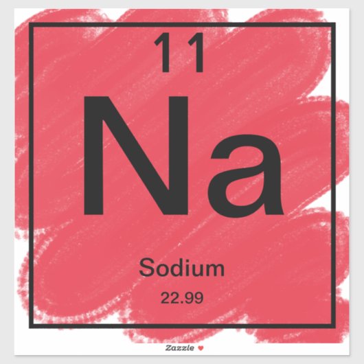 Sticker de table périodique - Sodium (Feuille)