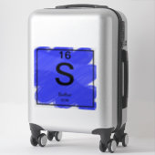 Sticker de table périodique - Soufre (Sur valise)