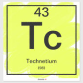 Sticker de table périodique - Technetium (Feuille)