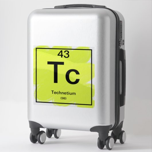 Sticker de table périodique - Technetium (Sur valise)