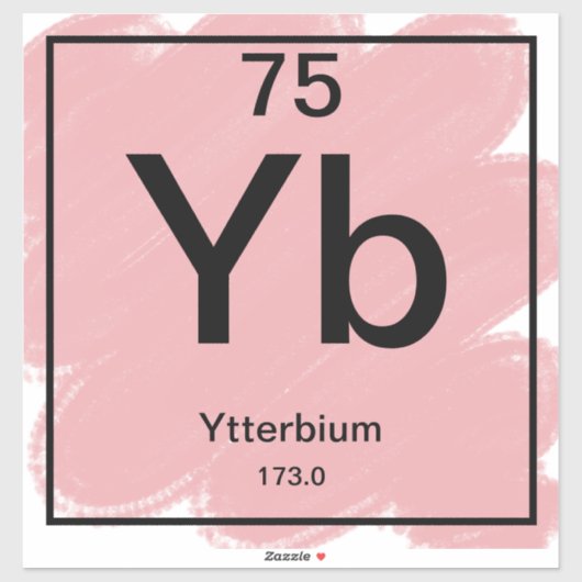 Sticker de table périodique - Ytterbium (Feuille)