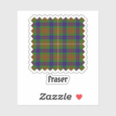 Sticker de tarte de chasse Clan Fraser (Feuille)