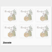 Sticker de Thanksgiving | CARRÉ | Merci (Feuille)