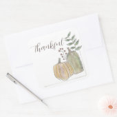 Sticker de Thanksgiving | CARRÉ | Merci (Enveloppe)