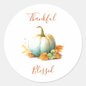 Sticker de Thanksgiving pour le Citrouille de grâc (Devant)