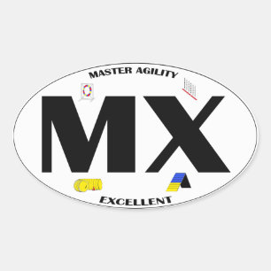 Sticker de titre de l'agilité du chien MX